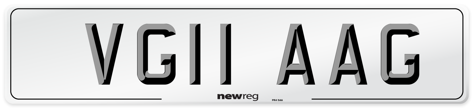 VG11 AAG Number Plate from New Reg